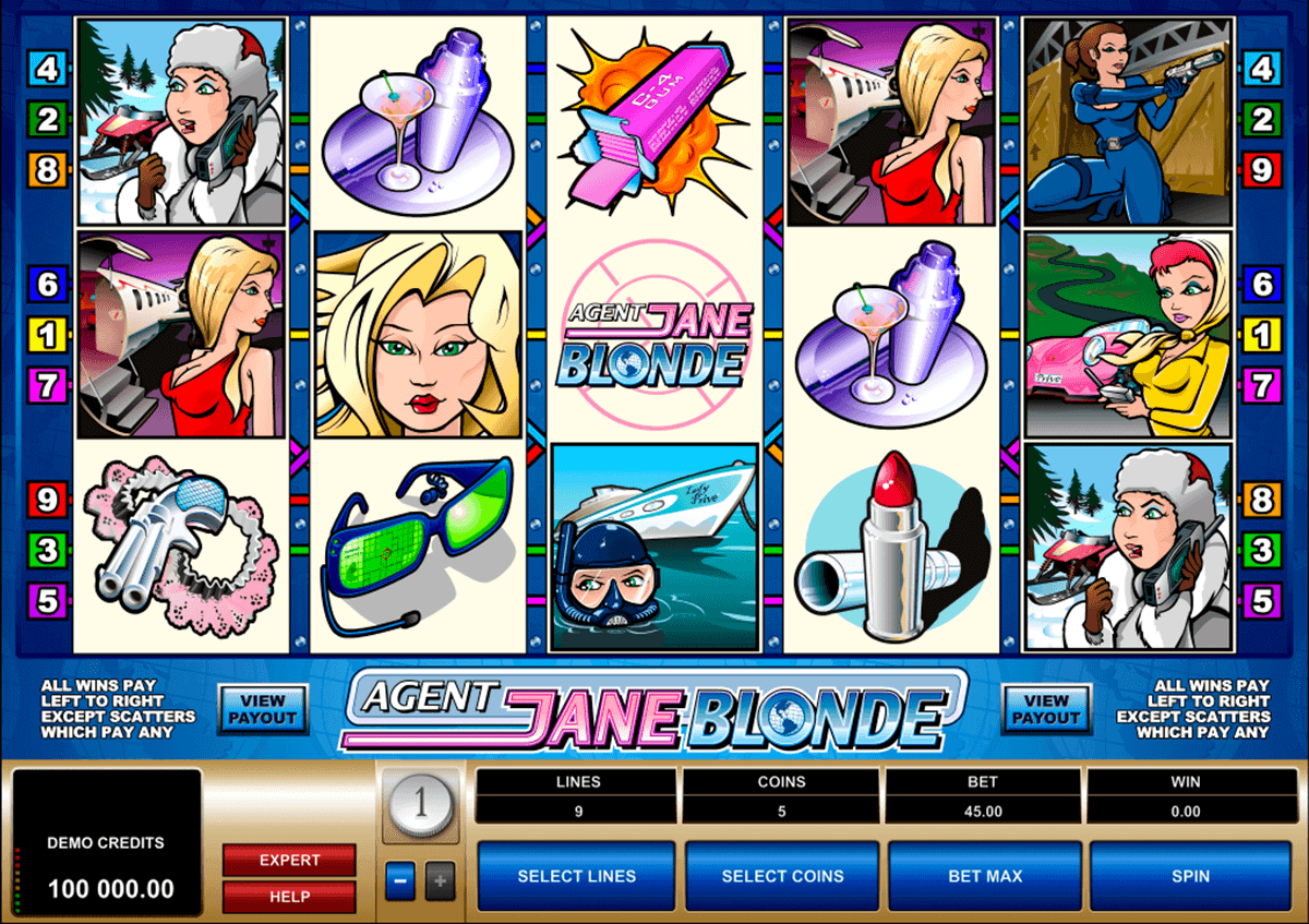 agent jane blonde microgaming kolikkopelit
