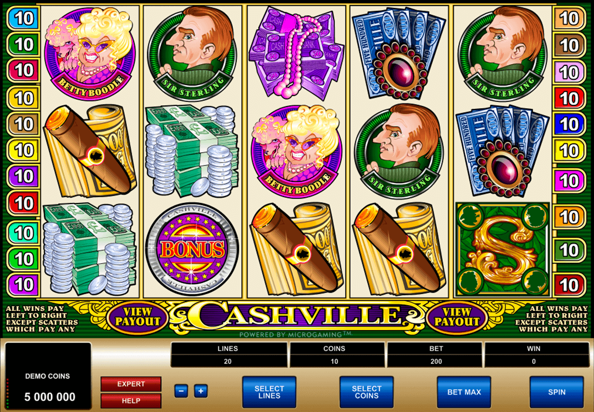 cashville microgaming kolikkopelit
