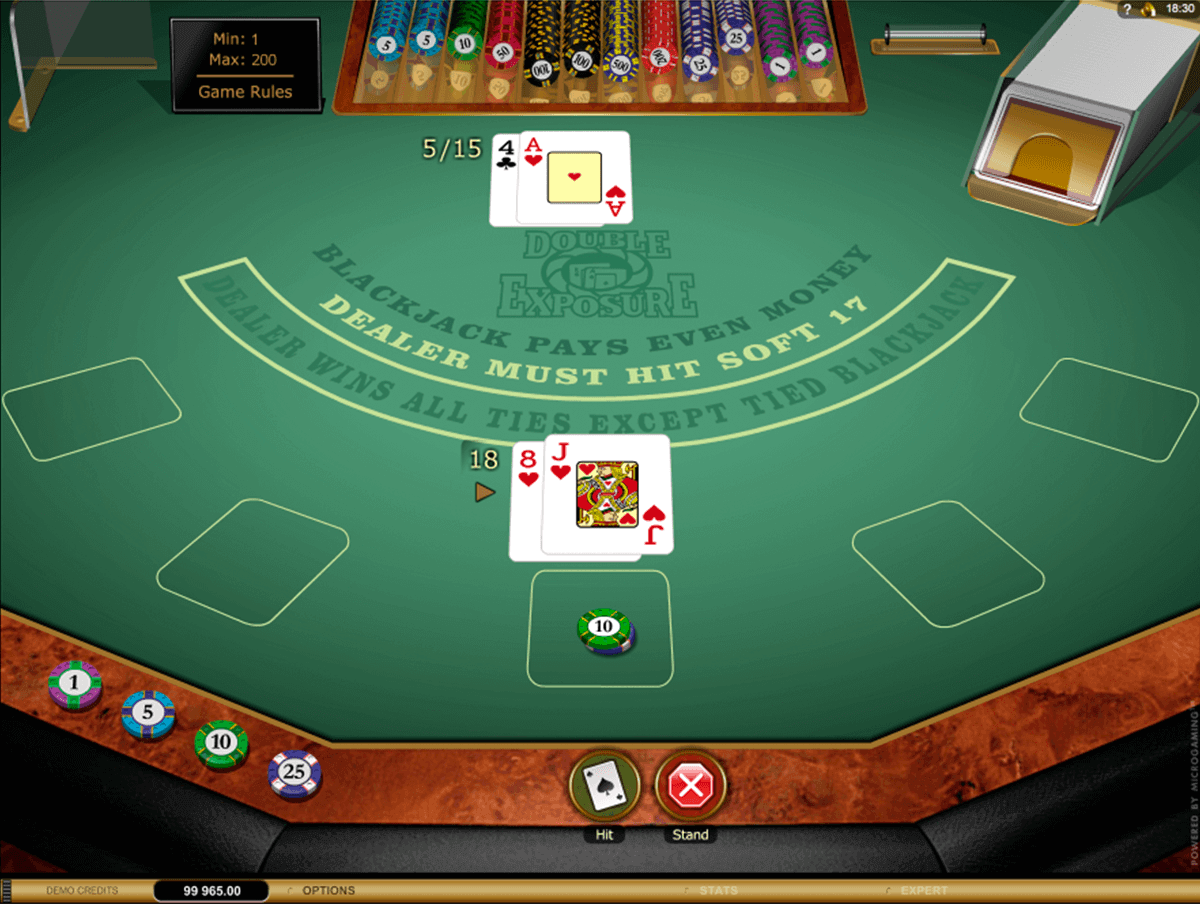 double eposure blackjack gold microgaming blackjack