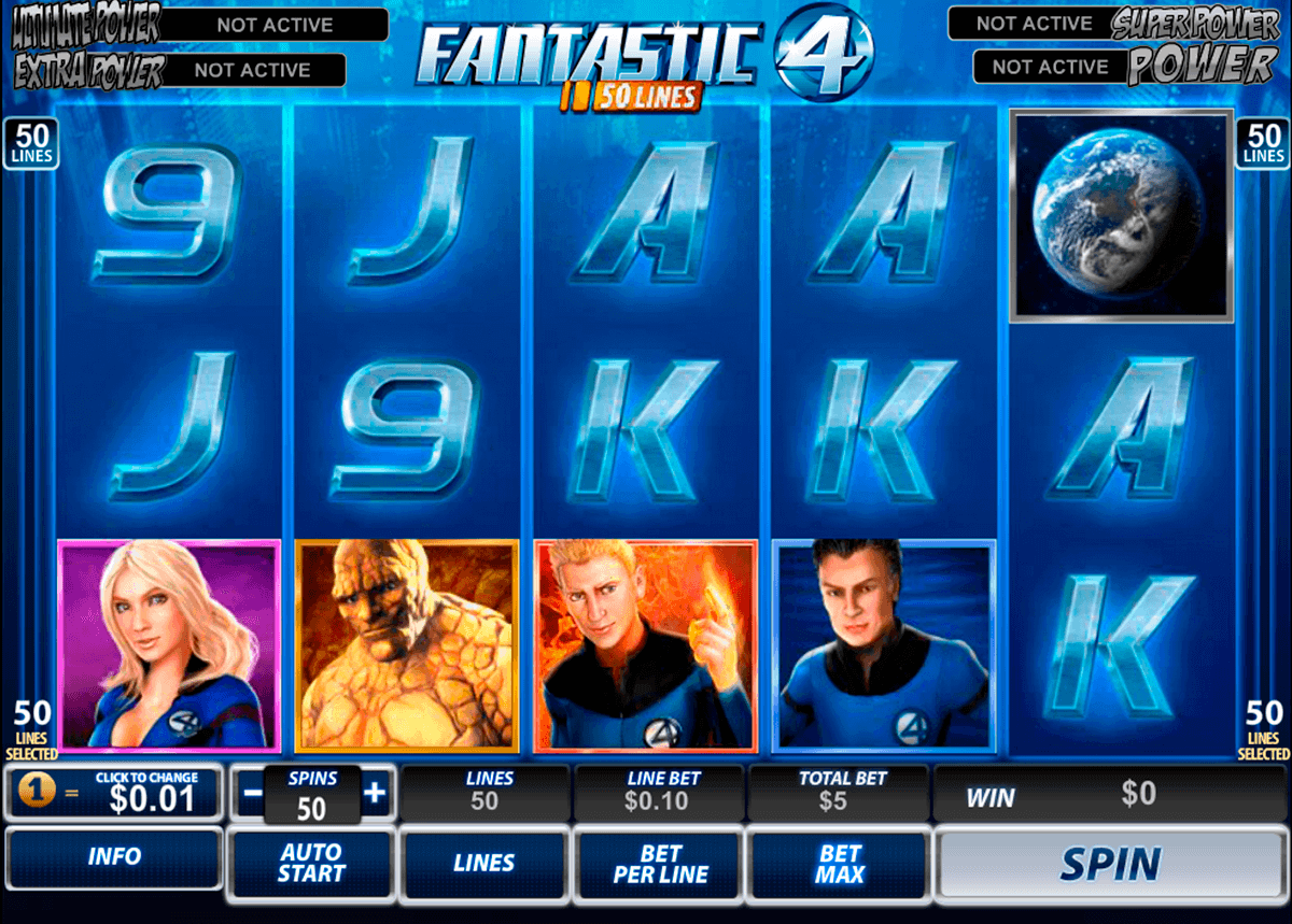 fantastic four lines playtech kolikkopelit