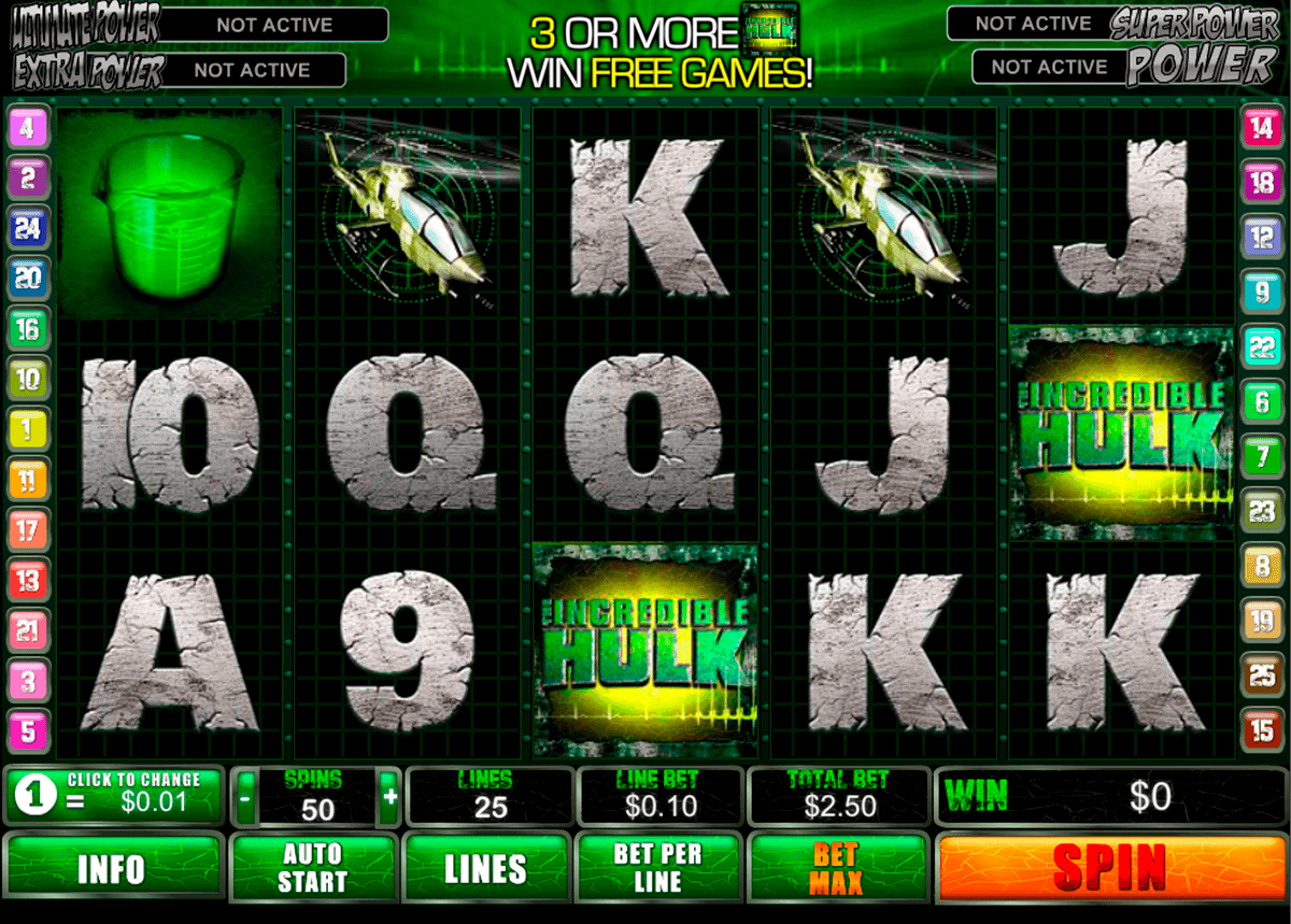 incredible hulk playtech kolikkopelit