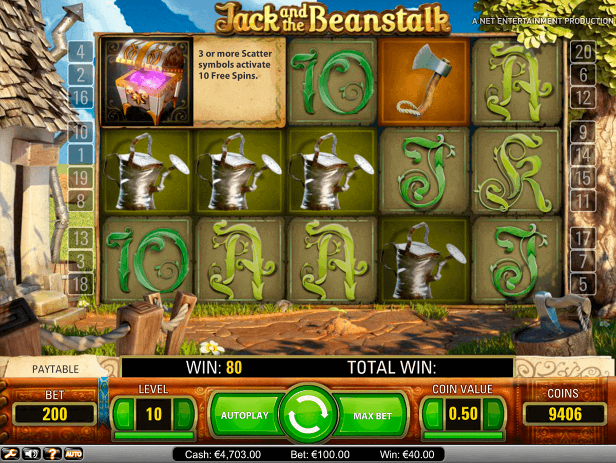 jack and the beanstalk netent kolikkopelit