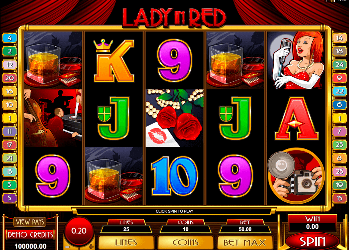 lady in red microgaming kolikkopelit
