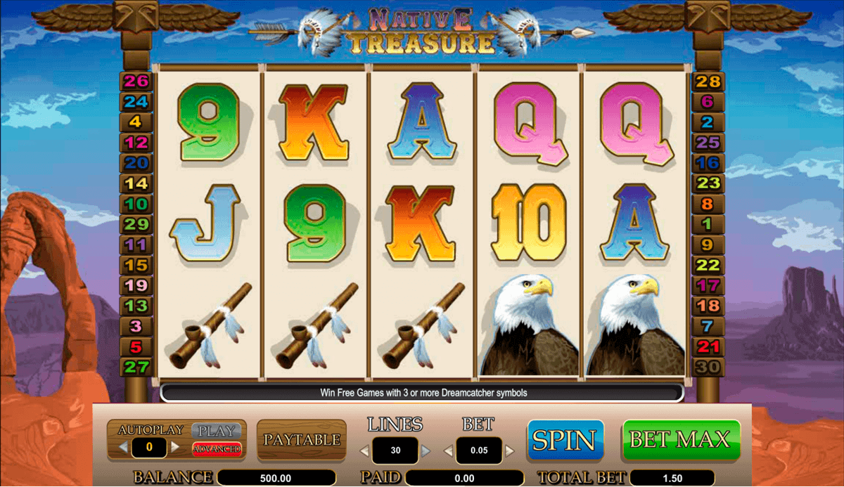 native treasure amaya kolikkopelit