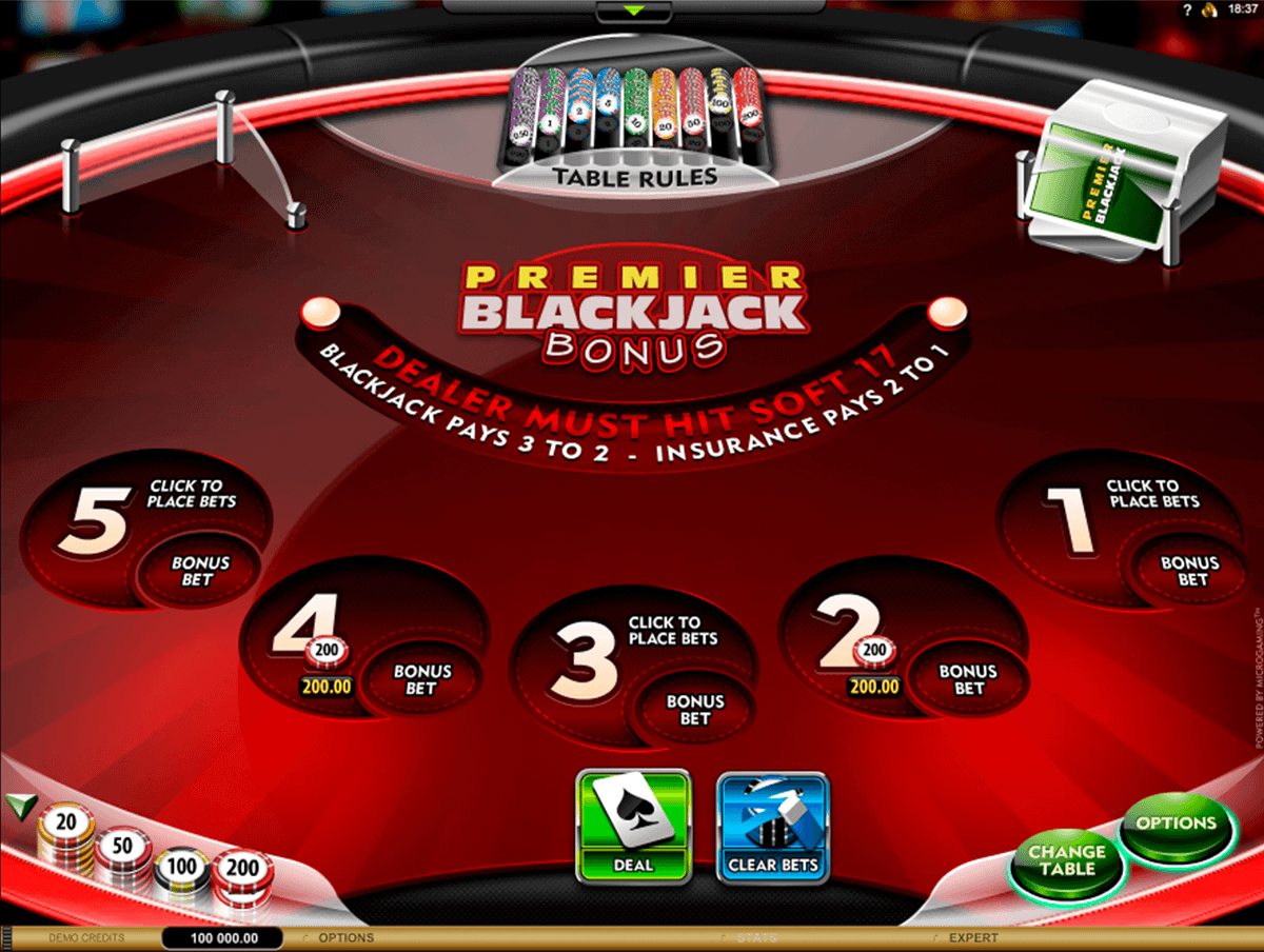 premier blackjack multihand euro bonus gold microgaming blackjack
