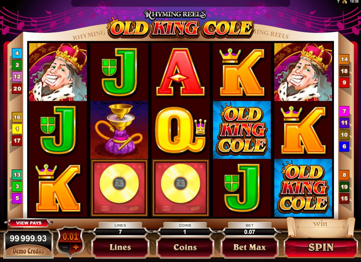 rhyming reels old king cole microgaming kolikkopelit