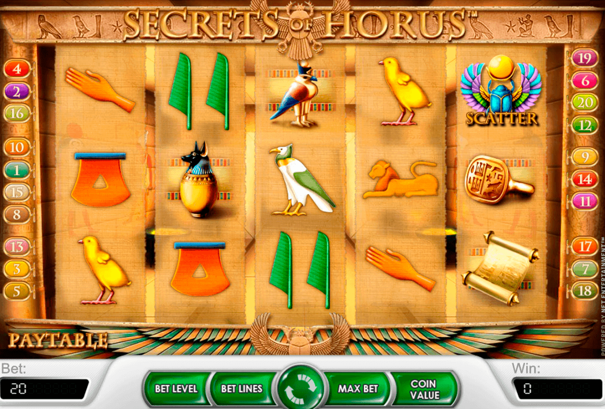 secrets of horus netent kolikkopelit