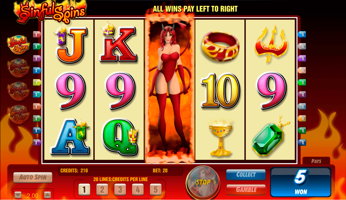 sinful spins amaya kolikkopelit