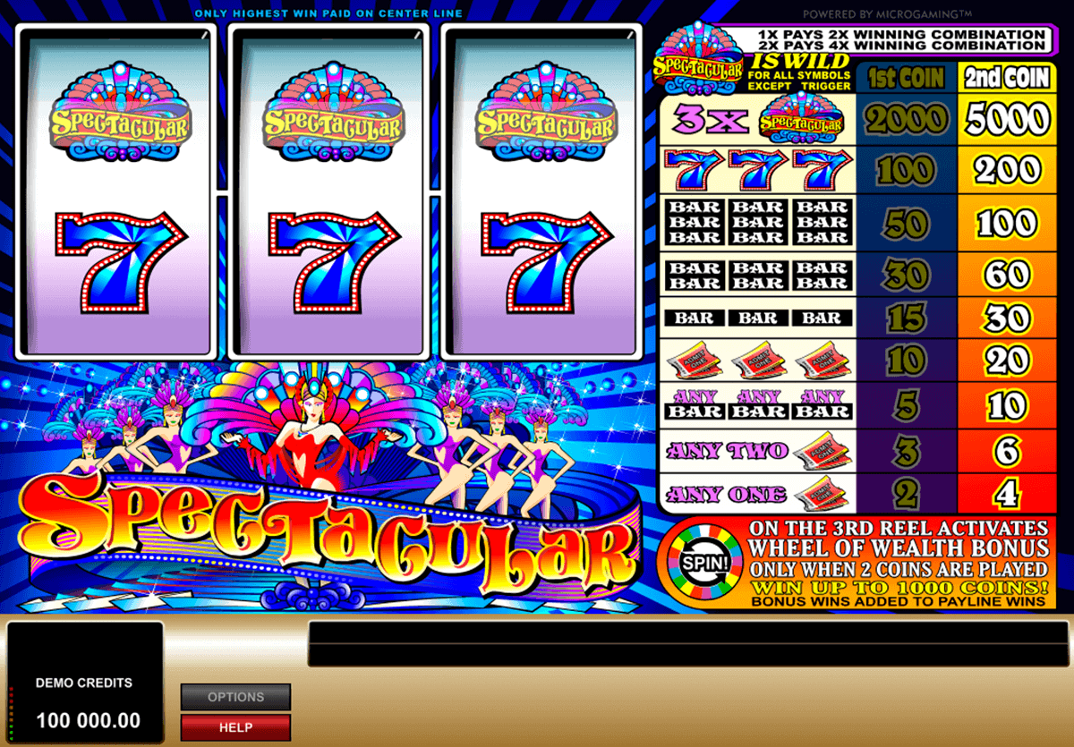 spectacular microgaming kolikkopelit