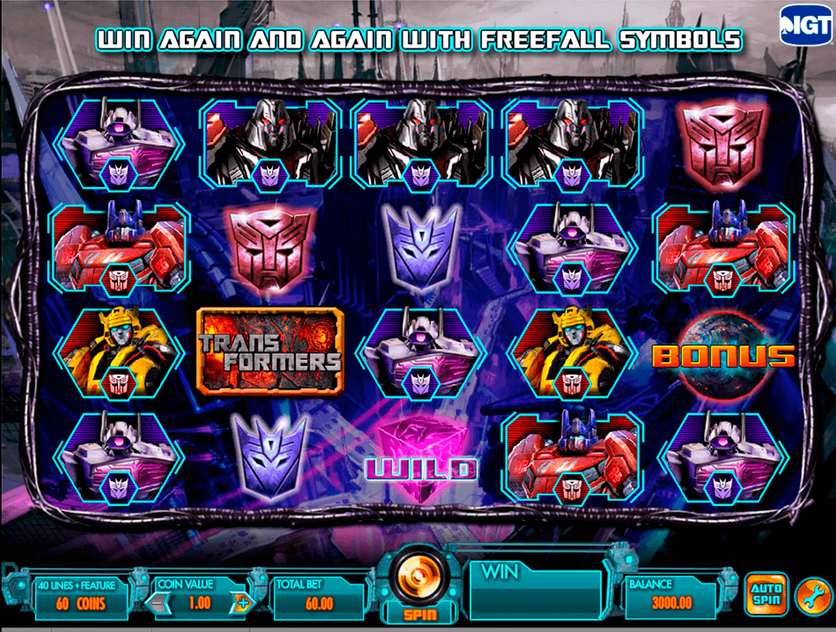 transformers battle for cybertron igt kolikkopelit