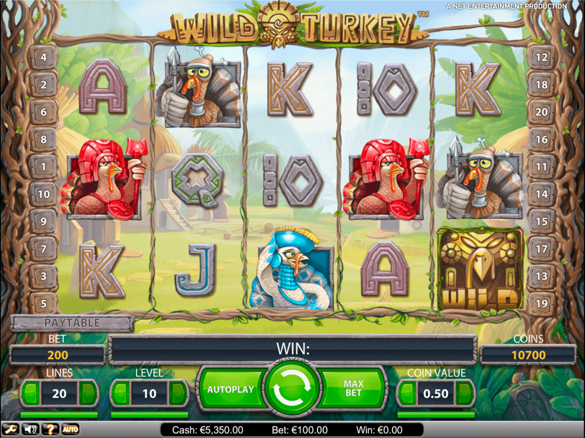 wild turkey netent kolikkopelit