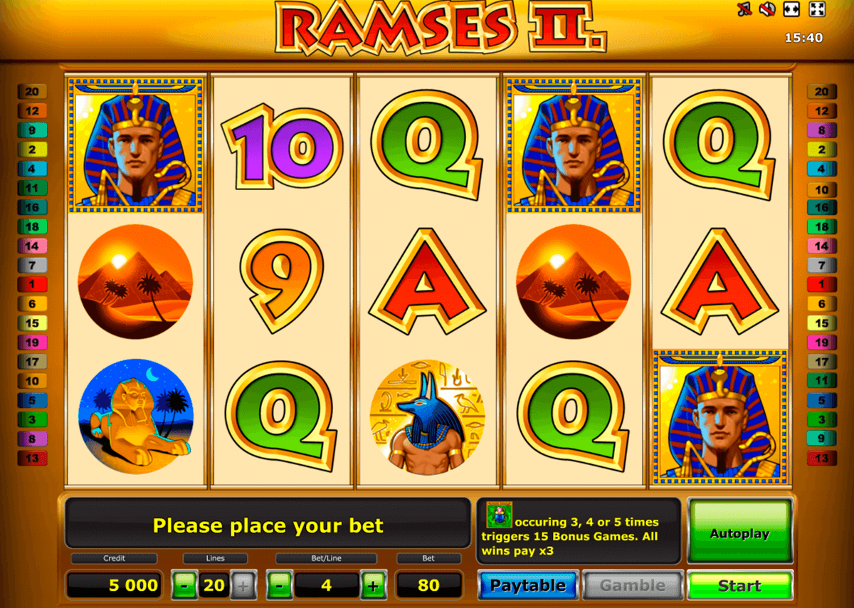 ramses ii delue novomatic kolikkopeli