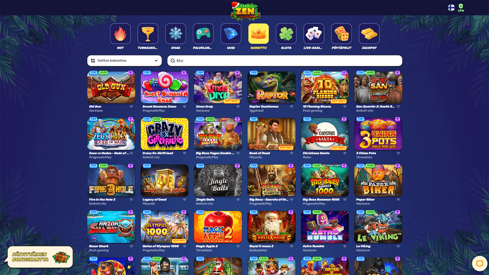 GambleZen Casinon Pelit ja Tarjoajat