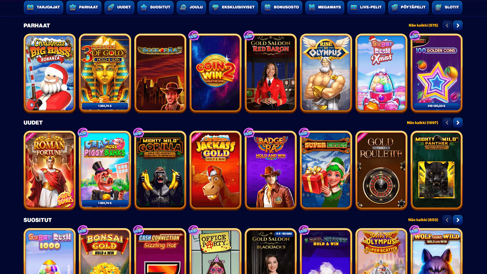 Pelit Spins of Glory Casinolla 