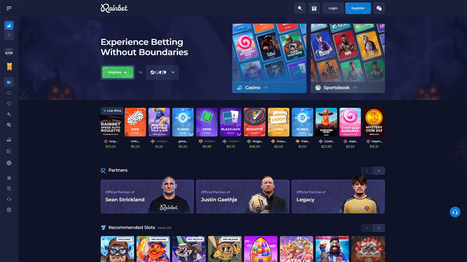 Rainbet Casinon etusivu Suomessa
