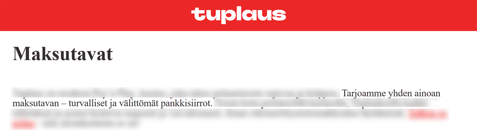 Tuplaus Casinon Maksutavat 