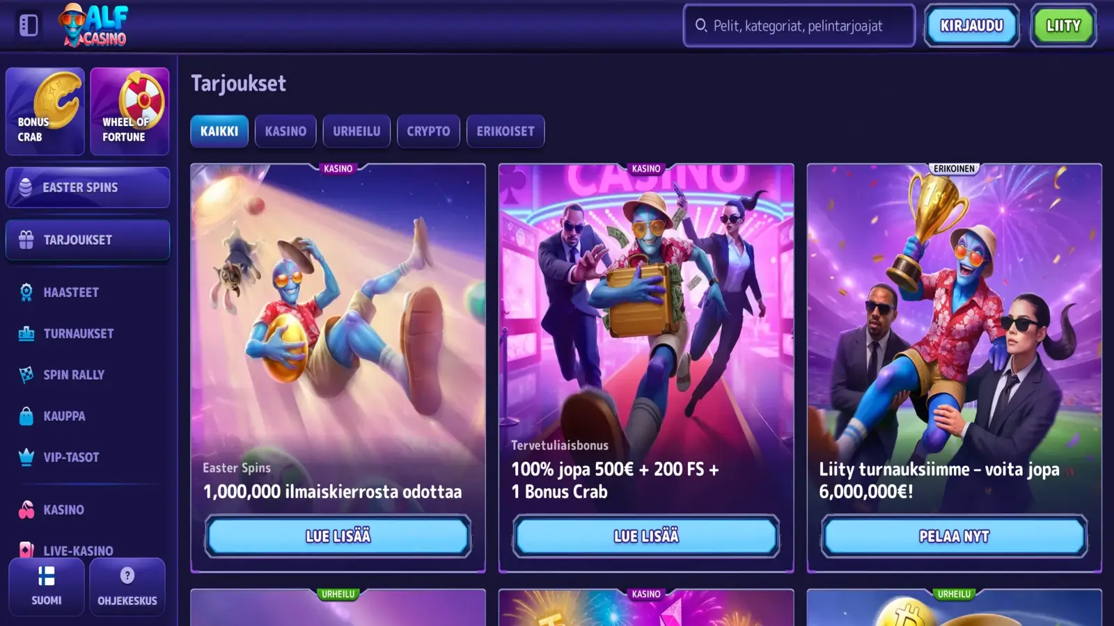 AlfCasino Tarjoukset