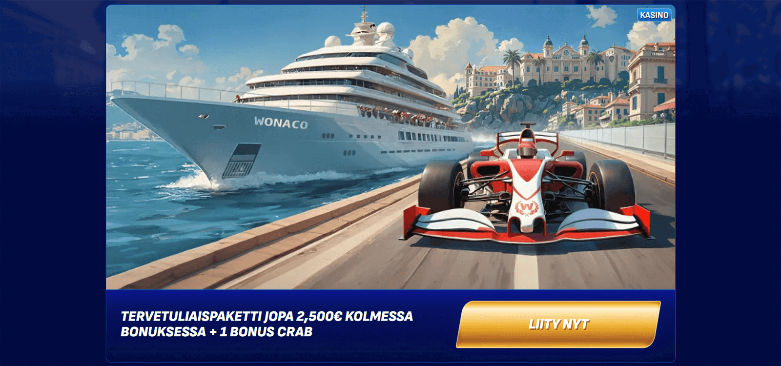 Wonaco Casinon Tervetuliaisbonuspaketti