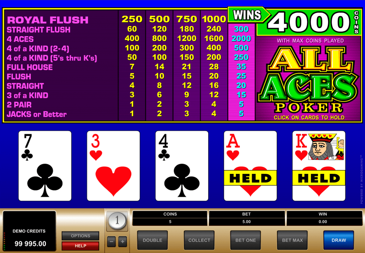 all aces poker microgaming 