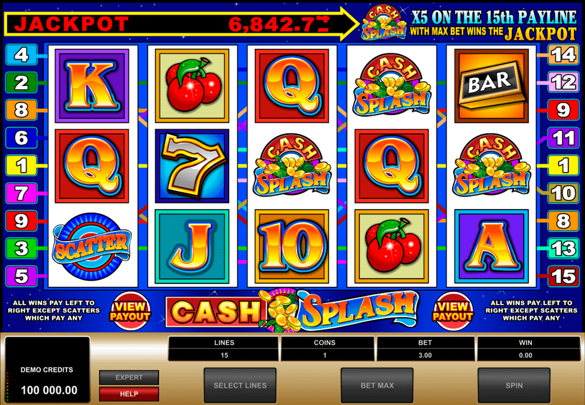 cashsplash video slot microgaming kolikkopelit