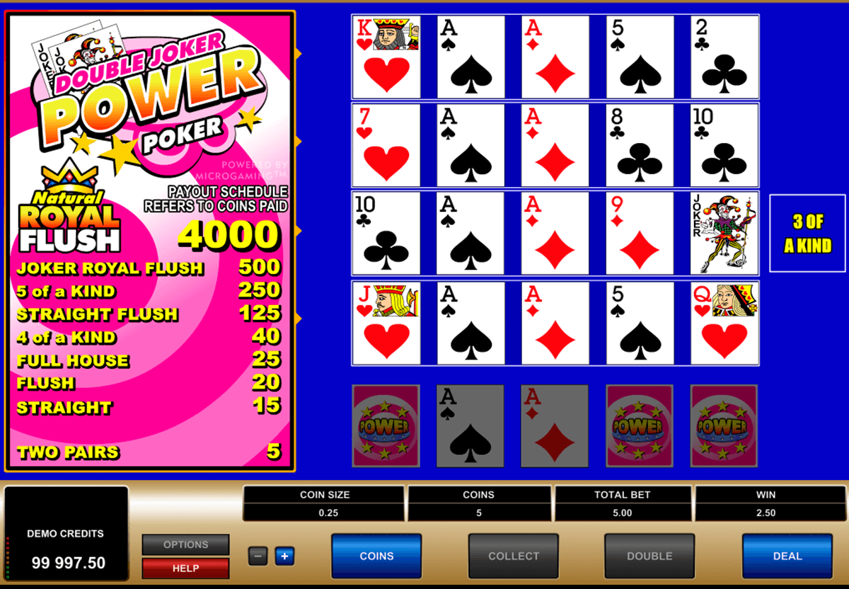 double joker 4 play power poker microgaming