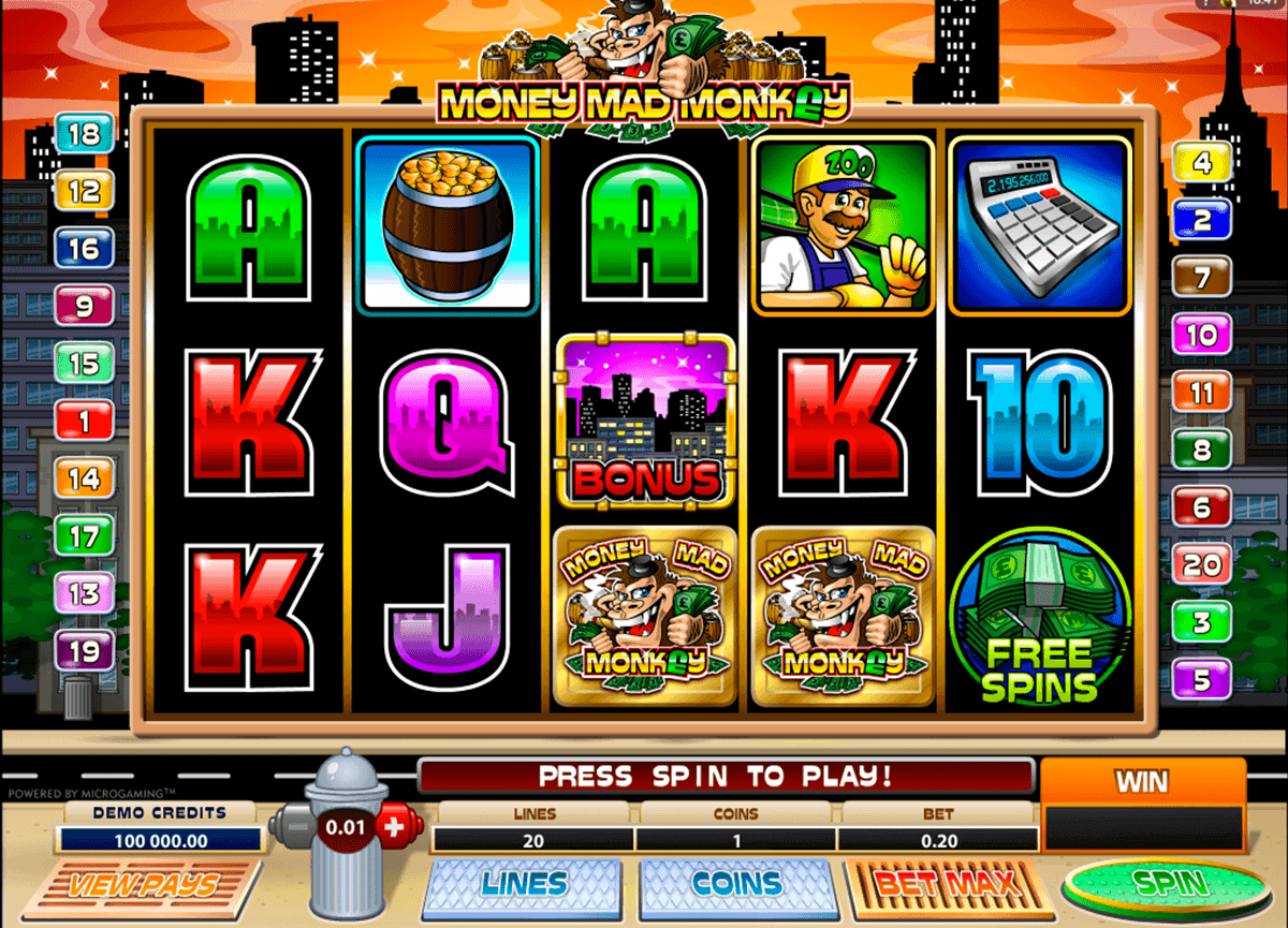 money mad monkey microgaming kolikkopelit