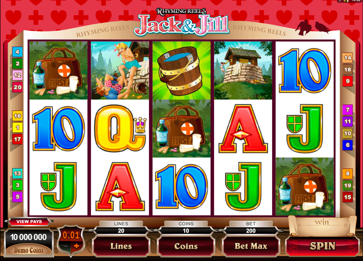 rhyming reels jack and jill microgaming kolikkopelit 