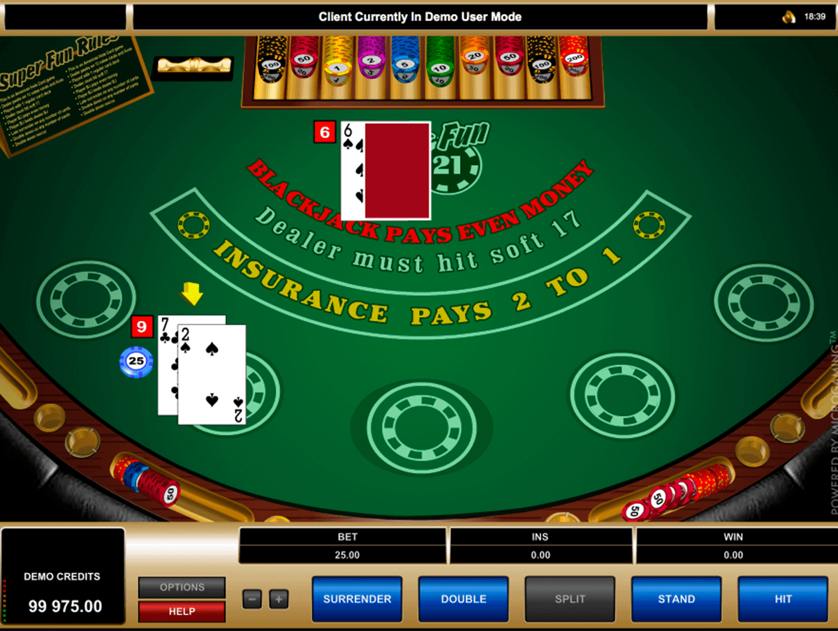 super fun  blackjack microgaming blackjack