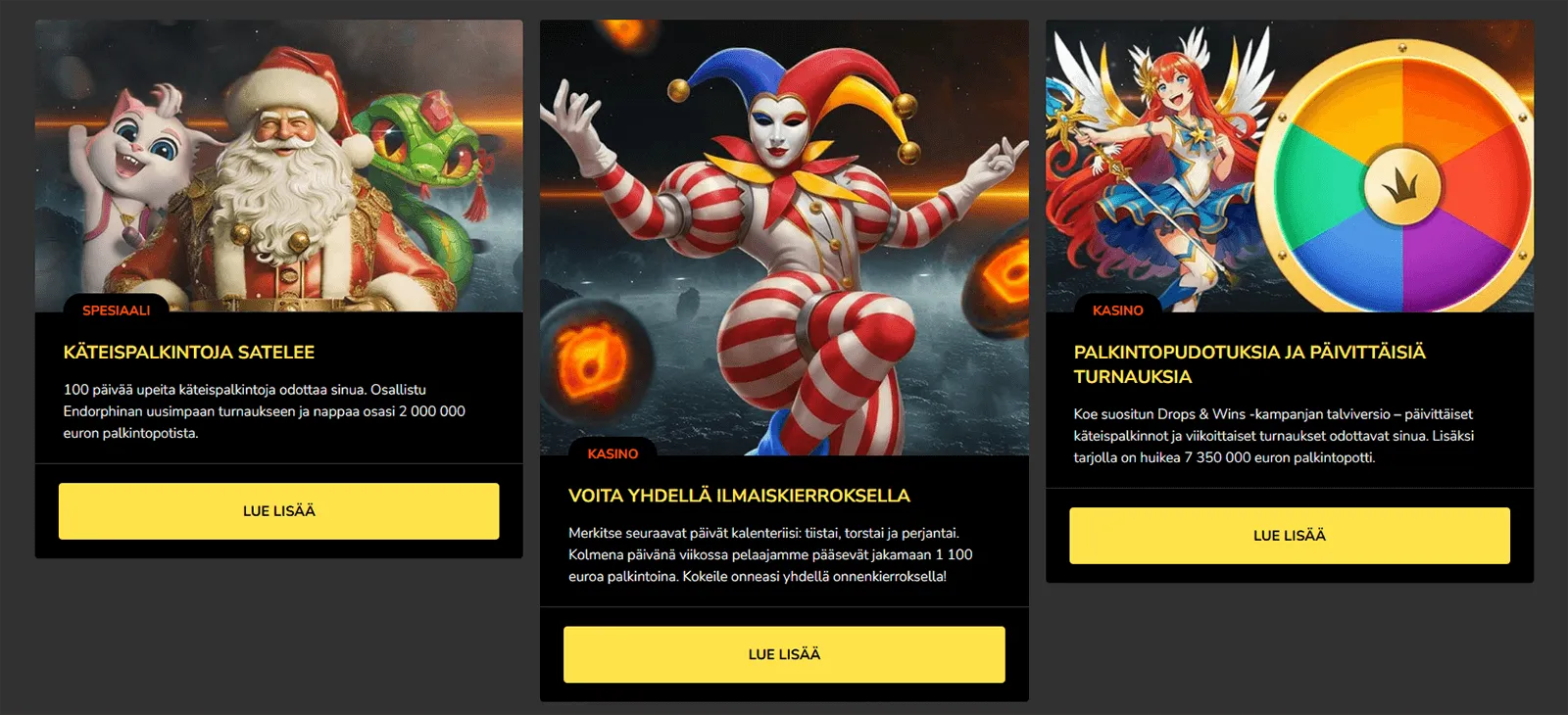 Hurmio Casinon bonukset Suomessa 