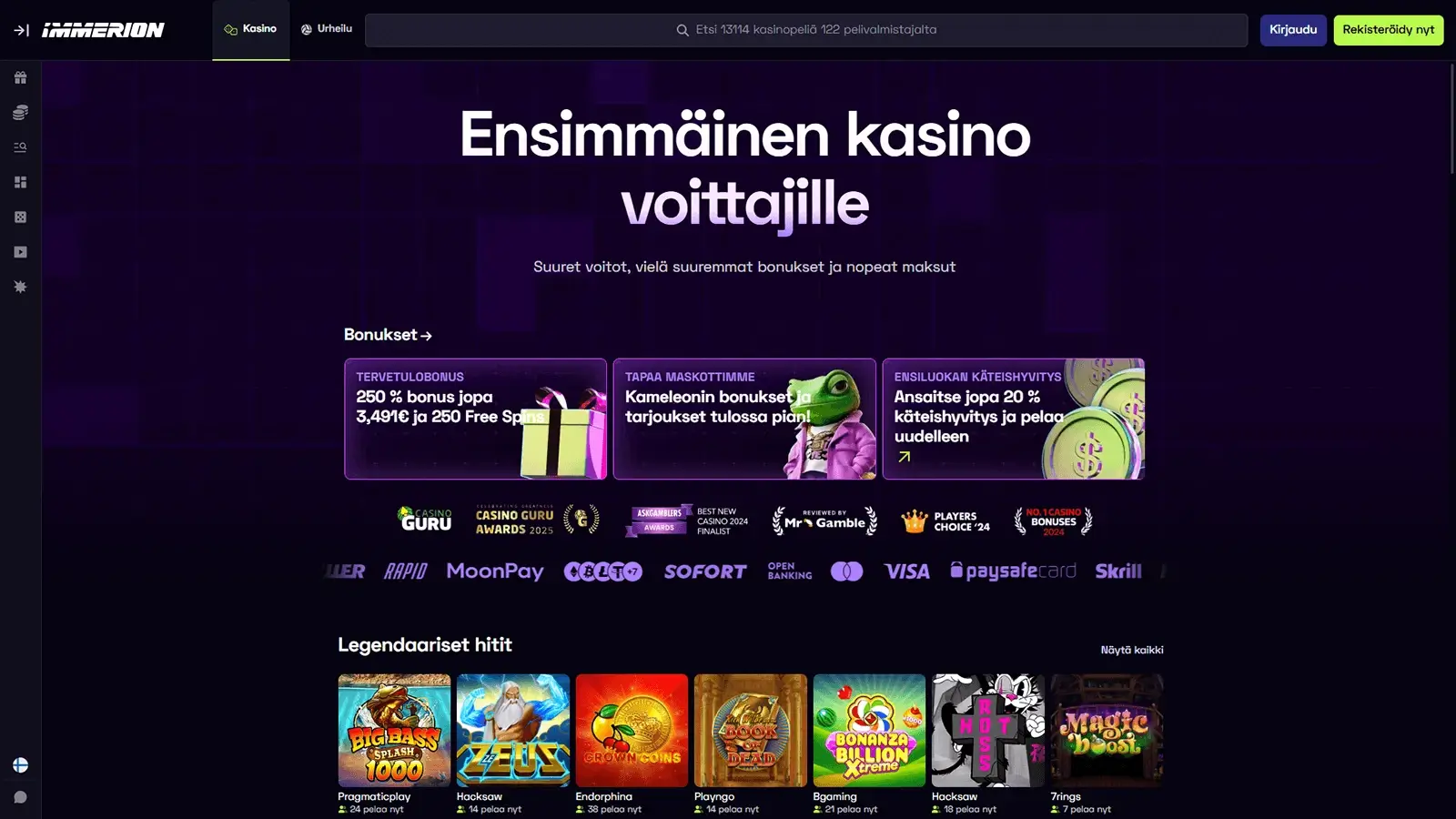 Immerion Casinon kotisivut Suomessa 