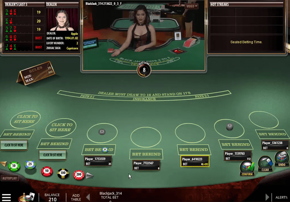 live blackjack microgaming