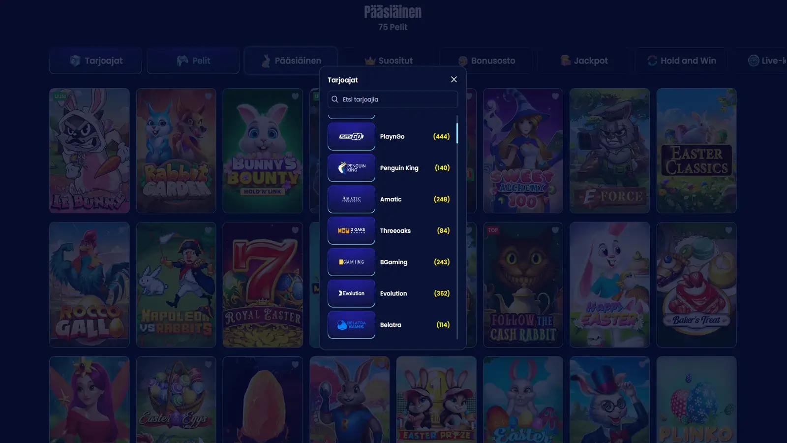 Pelikehitt&auml;j&auml;t Trino Casinolla Suomessa 