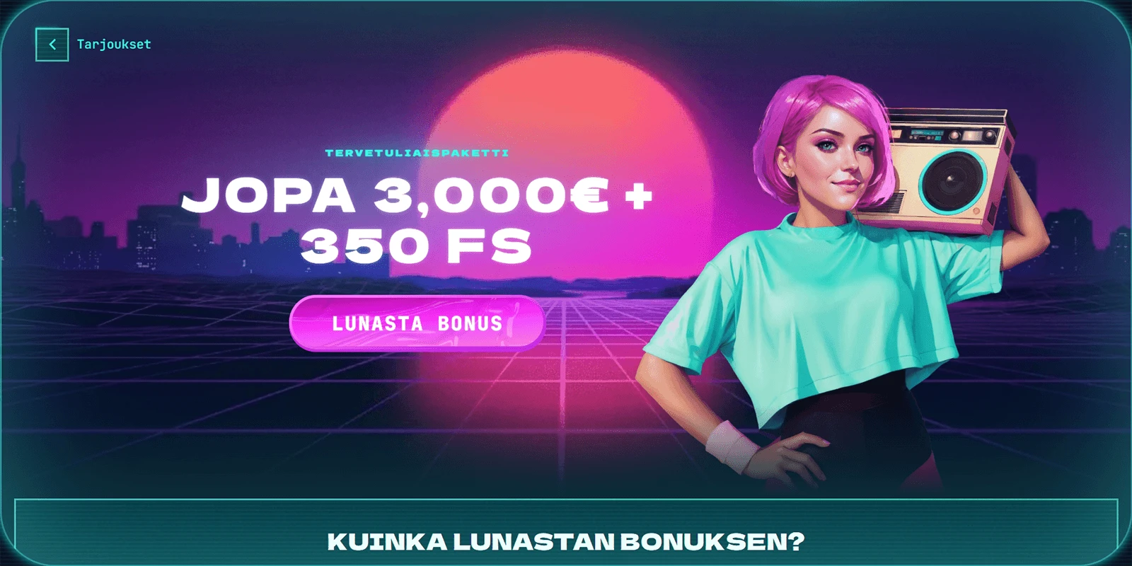 PowerUP Casinon tervetuliaistarjous Suomessa 