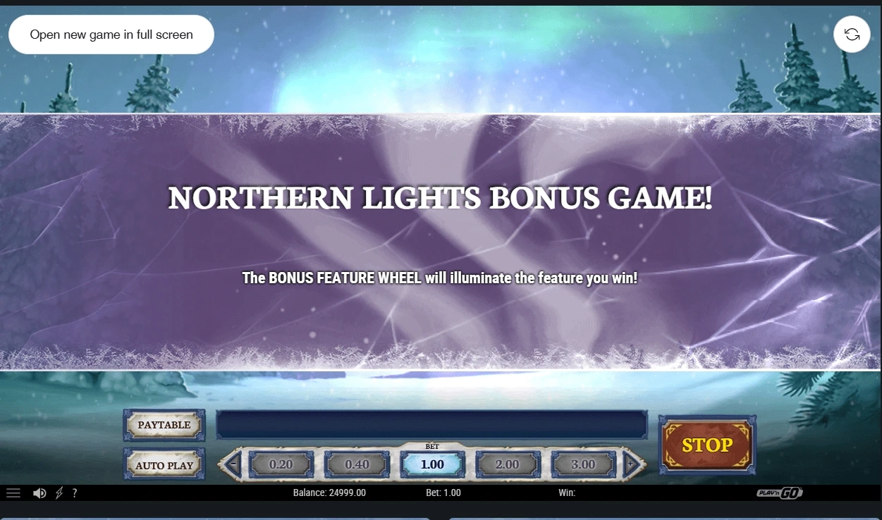 wild north northern lights bonuspelin kaynnistysnaytto